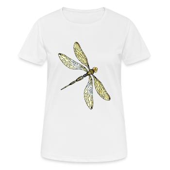 Libelle - Frauen T-Shirt atmungsaktiv - Weiß - Vorne - AI Model Female 172 dark (172cm)