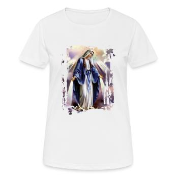 Holly Mary Maria Madonna Mariana Vierge Marie - T-shirt respirant Femme - blanc - Devant - AI Model Female 172 dark (172cm)