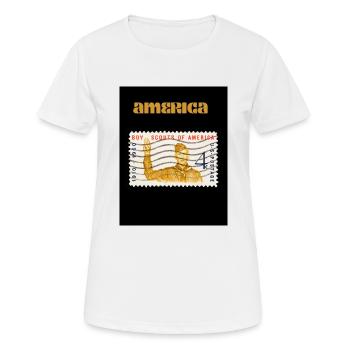 america america - Frauen T-Shirt atmungsaktiv - Weiß - Vorne - AI Model Female 172 dark (172cm)