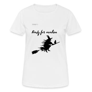 Prêt pour les vacances - T-shirt respirant Femme - blanc - Devant - AI Model Female 172 dark (172cm)