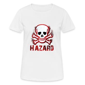 Gefahr Schädel Symbol - Frauen T-Shirt atmungsaktiv - Weiß - Vorne - AI Model Female 172 dark (172cm)