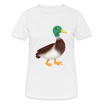 Einfache Mallard Ente Hand gezeichnet - Frauen T-Shirt atmungsaktiv - Weiß - Vorne - AI Model Female 172 dark (172cm)