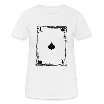 Das Pik-Ass. - Frauen T-Shirt atmungsaktiv - Weiß - Vorne - AI Model Female 172 dark (172cm)