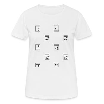 party pills - Frauen T-Shirt atmungsaktiv - Weiß - Vorne - AI Model Female 172 dark (172cm)