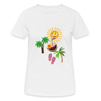 urlaub zeit - Frauen T-Shirt atmungsaktiv - Weiß - Vorne - AI Model Female 172 dark (172cm)