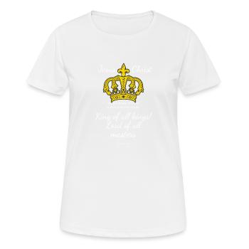 Jesus Christus,Jesus Christus,Jesus Christus,Jesus - Frauen T-Shirt atmungsaktiv - Weiß - Vorne - AI Model Female 172 dark (172cm)