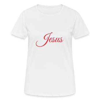 Jesus Christus,Jesus Christus,Jesus Christus,Jesus - Frauen T-Shirt atmungsaktiv - Weiß - Vorne - AI Model Female 172 dark (172cm)