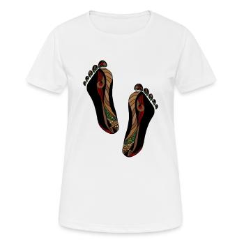 Pieds - T-shirt respirant Femme - blanc - Devant - AI Model Female 172 dark (172cm)