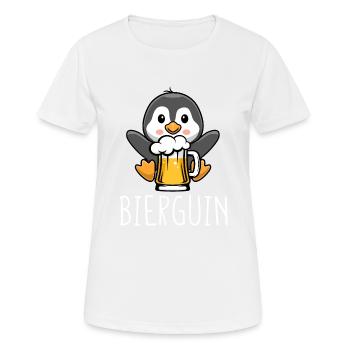 Bierguin Lustiges Bier Trinker Säufer - Frauen T-Shirt atmungsaktiv - Weiß - Vorne - AI Model Female 172 dark (172cm)