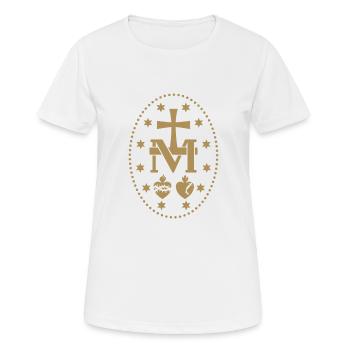Wundertätige Medaille Marias - Frauen T-Shirt atmungsaktiv - Weiß - Vorne - AI Model Female 172 dark (172cm)
