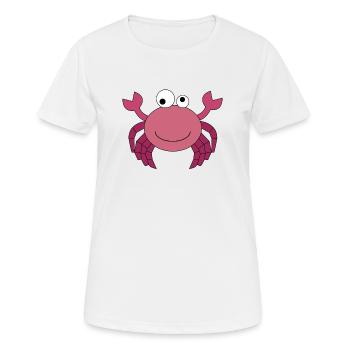 Crabe drôle | krabbi | crabe - T-shirt respirant Femme - blanc - Devant - AI Model Female 172 dark (172cm)