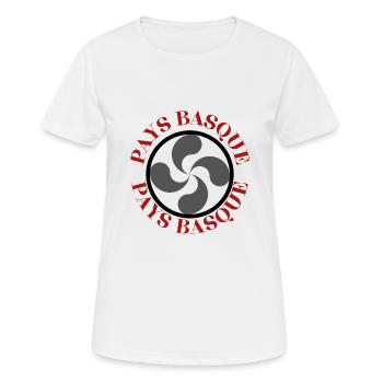 PAYS BASQUE - T-shirt respirant Femme - blanc - Devant - AI Model Female 172 dark (172cm)