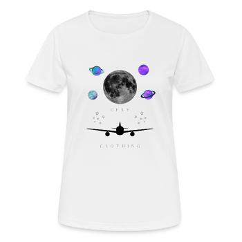 Weltall - Frauen T-Shirt atmungsaktiv - Weiß - Vorne - AI Model Female 172 dark (172cm)