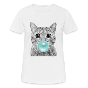 chat cool - T-shirt respirant Femme - blanc - Devant - AI Model Female 172 dark (172cm)