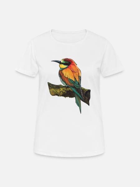 Vogel - Frauen T-Shirt atmungsaktiv - Weiß