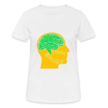 Think smart - think smart - Women's Breathable T-Shirt - white - Front - AI Model Female 172 dark (172cm)