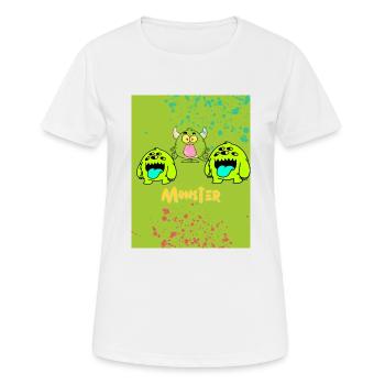 Monster - Women's Breathable T-Shirt - white - Front - AI Model Female 172 dark (172cm)