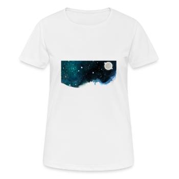 Ciel la nuit - T-shirt respirant Femme - blanc - Devant - AI Model Female 172 dark (172cm)