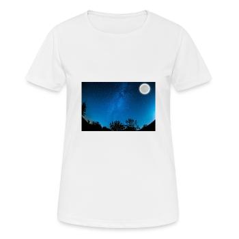 Sommer Nacht - Frauen T-Shirt atmungsaktiv - Weiß - Vorne - AI Model Female 172 dark (172cm)
