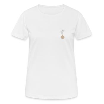 Blume in Vase - Frauen T-Shirt atmungsaktiv - Weiß - Vorne - AI Model Female 172 dark (172cm)