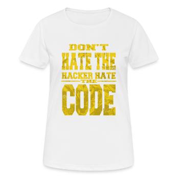 cool hacker anonyme anniversaire joueur équestre - T-shirt respirant Femme - blanc - Devant - AI Model Female 172 dark (172cm)