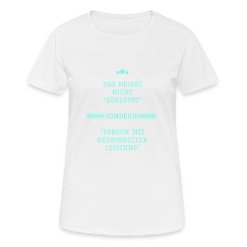 Bekloppt 2 - Frauen T-Shirt atmungsaktiv - Weiß - Vorne - AI Model Female 172 dark (172cm)