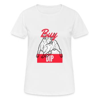 Buy The Dip 1 - Frauen T-Shirt atmungsaktiv - Weiß - Vorne - AI Model Female 172 dark (172cm)