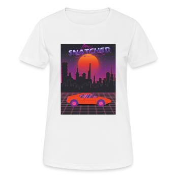 Rouge et Violet Esthétique Moderne Futuriste Snatche - T-shirt respirant Femme - blanc - Devant - AI Model Female 172 dark (172cm)