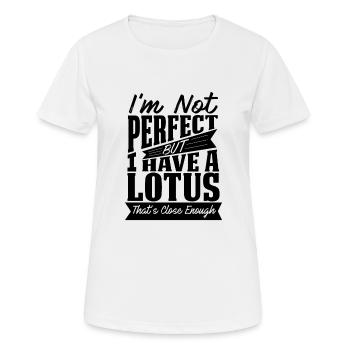 PARFAIT AVEC LOTUS CAR - T-shirt respirant Femme - blanc - Devant - AI Model Female 172 dark (172cm)