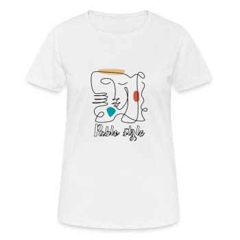 Pablo style - Frauen T-Shirt atmungsaktiv - Weiß - Vorne - AI Model Female 172 dark (172cm)