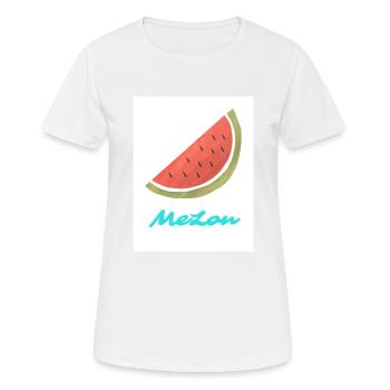 Melon - Frauen T-Shirt atmungsaktiv - Weiß - Vorne - AI Model Female 172 dark (172cm)