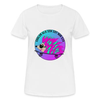 Lustiger Igel mit witziger Spruch - Frauen T-Shirt atmungsaktiv - Weiß - Vorne - AI Model Female 172 dark (172cm)