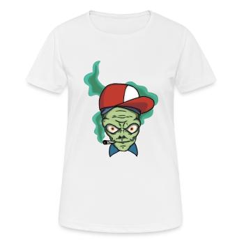 Fumer Alien - T-shirt respirant Femme - blanc - Devant - AI Model Female 172 dark (172cm)