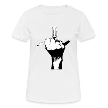 The Bad Girl in Black and White - Women's Breathable T-Shirt - white - Front - AI Model Female 172 dark (172cm)