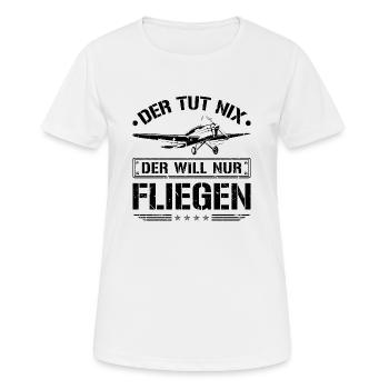 Piloten Spruch Lustig Flugzeug Cockpit Pilot - Frauen T-Shirt atmungsaktiv - Weiß - Vorne - AI Model Female 172 dark (172cm)