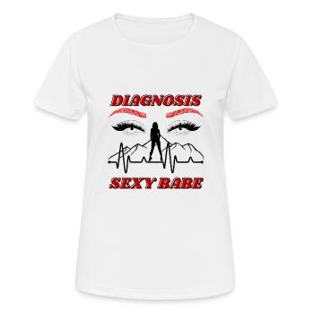 Diagnostic Sexy Babe - T-shirt respirant Femme - blanc - Devant - AI Model Female 172 dark (172cm)