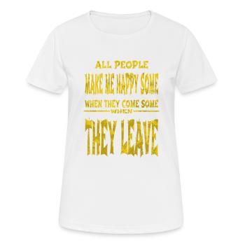 christmas present humour family party home present - Women's Breathable T-Shirt - white - Front - AI Model Female 172 dark (172cm)