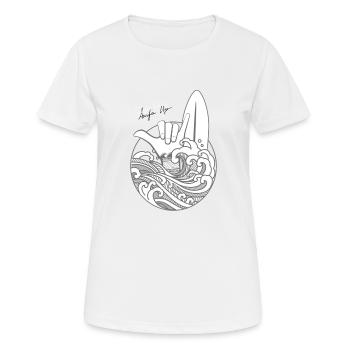 Meer - Frauen T-Shirt atmungsaktiv - Weiß - Vorne - AI Model Female 172 dark (172cm)