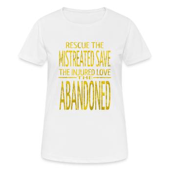geek amoureux des animaux végétalien amusant cadeau aux amoureux des animaux - T-shirt respirant Femme - blanc - Devant - AI Model Female 172 dark (172cm)