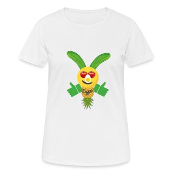 Veggie - Frauen T-Shirt atmungsaktiv - Weiß - Vorne - AI Model Female 172 dark (172cm)