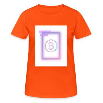 CHEMISE CRYPTO - T-shirt respirant Femme - orange néon - Devant - AI Model Female 172 dark (172cm)