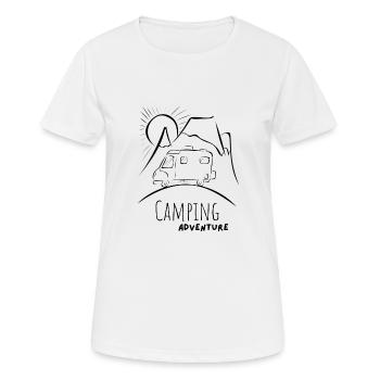 Camping Adventure - Women's Breathable T-Shirt - white - Front - AI Model Female 172 dark (172cm)