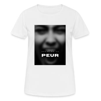 La peur - T-shirt respirant Femme - blanc - Devant - AI Model Female 172 dark (172cm)