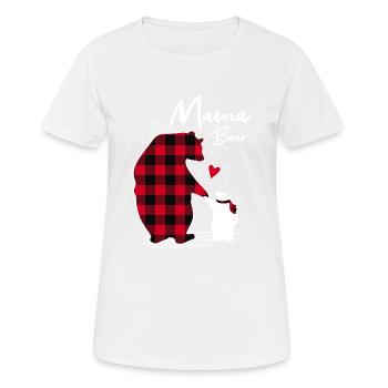 Mama Bear - Frauen T-Shirt atmungsaktiv - Weiß - Vorne - AI Model Female 172 dark (172cm)