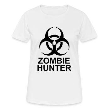 zombie hunter Halloween Quote - Women's Breathable T-Shirt - white - Front - AI Model Female 172 dark (172cm)