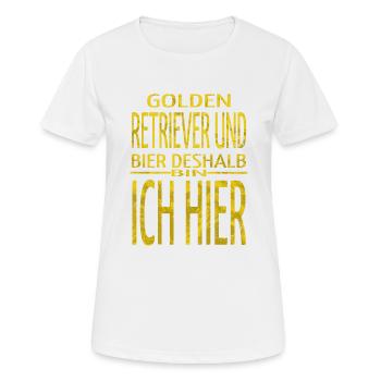 alkoholexzesse geburtstag gerste hund haustier - Frauen T-Shirt atmungsaktiv - Weiß - Vorne - AI Model Female 172 dark (172cm)