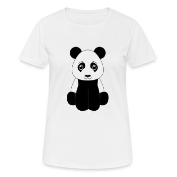 Panda - Frauen T-Shirt atmungsaktiv - Weiß - Vorne - AI Model Female 172 dark (172cm)