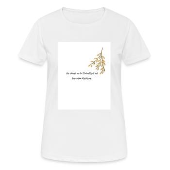Küssen unterm Mistelzweig - Frauen T-Shirt atmungsaktiv - Weiß - Vorne - AI Model Female 172 dark (172cm)