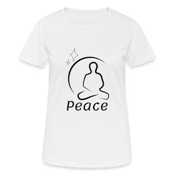 Friede - Frauen T-Shirt atmungsaktiv - Weiß - Vorne - AI Model Female 172 dark (172cm)