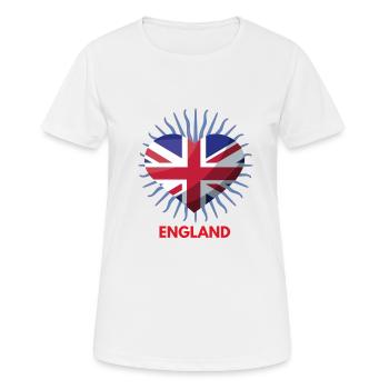 Coupe du Monde au Qatar J’adore l’Angleterre Produits dérivés - T-shirt respirant Femme - blanc - Devant - AI Model Female 172 dark (172cm)